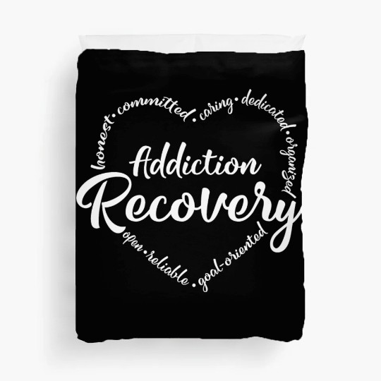 Addiction recovery, sobriety, sober Duvet Covers