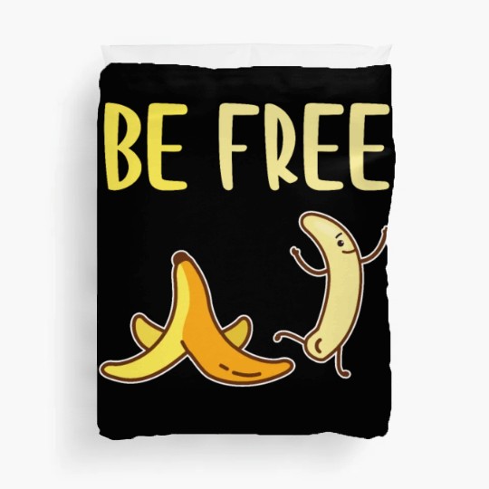 Be Free Funny Naked Cute Banana Fruit Duvet Covers