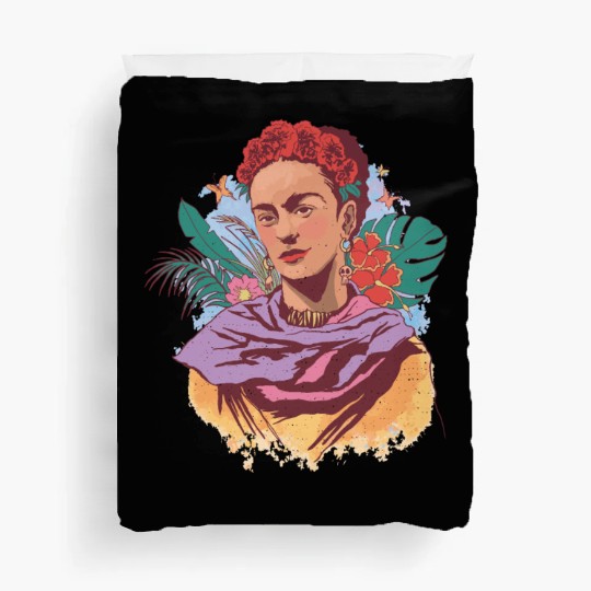 FRIDA KAHLO COLOR PORTRAIT Duvet Covers