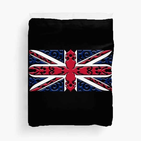 Union Jack British Flag Ornamental Style Duvet Covers