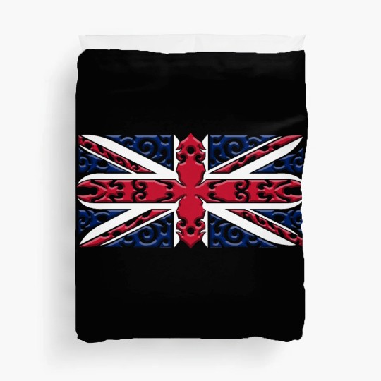 Union Jack British Flag Ornamental Style Duvet Covers