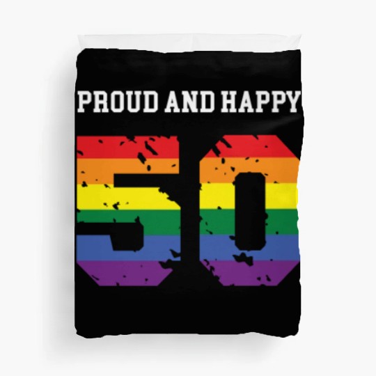 50th Birthday 50 BDay Birthdaygift LGBTQ Gays Gift Duvet Covers