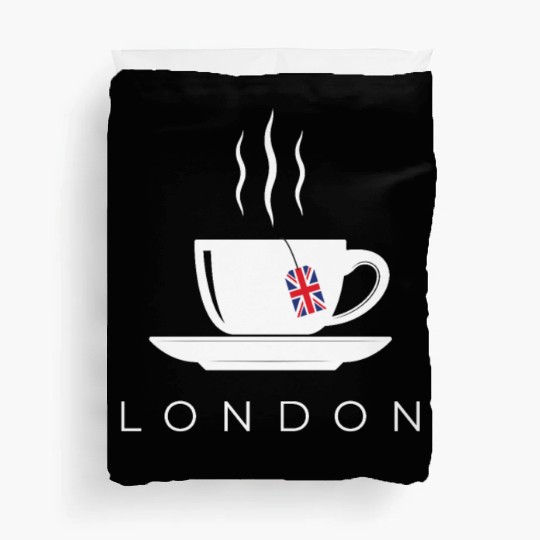 London English Tea England Union Jack British Gift Duvet Covers