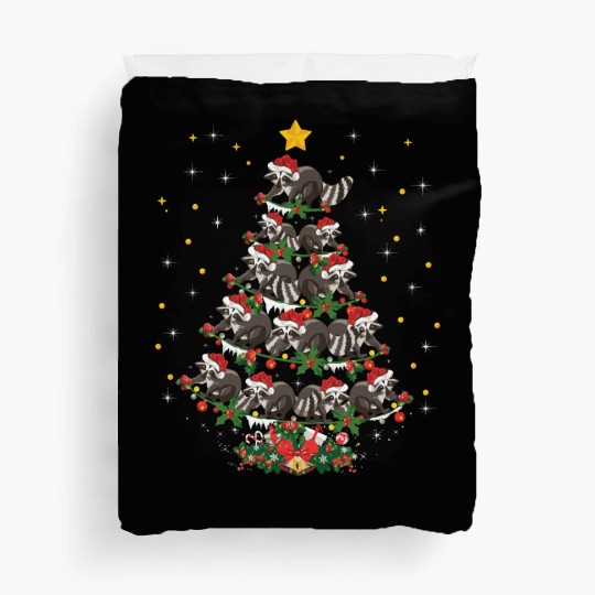 Raccoon Animal Lover Xmas Gift Raccoon Christmas T Duvet Covers