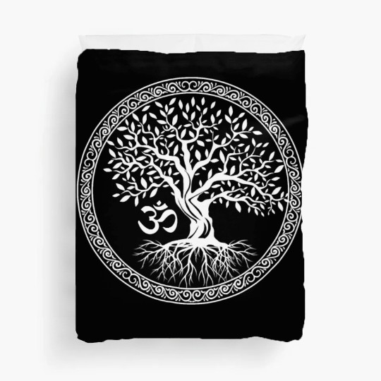Tree of Life with Om Symbol Yoga Duvet Covers