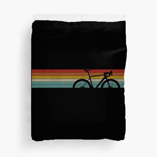 Vintage Bike Cycling Road Bike Bicycle Cyclist Duvet Covers