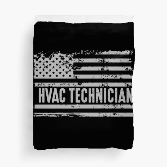 American Hvac Technician United States Flag birthd Duvet Covers