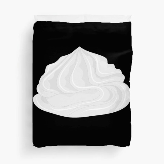snow-white delicious whipped cream for garnish Duvet Covers