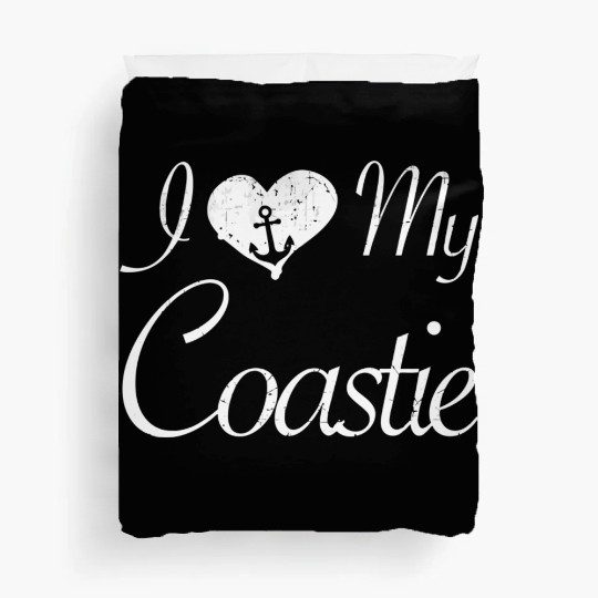 I Love My Coastie Coast Guard Gift Duvet Covers