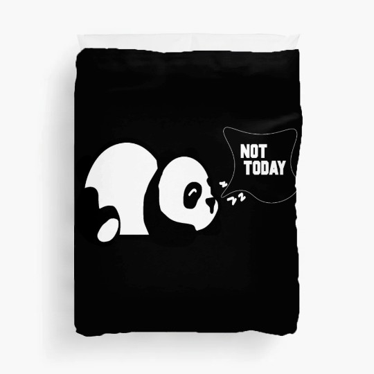 PANDA SARCASM NOT TODAY Duvet Covers