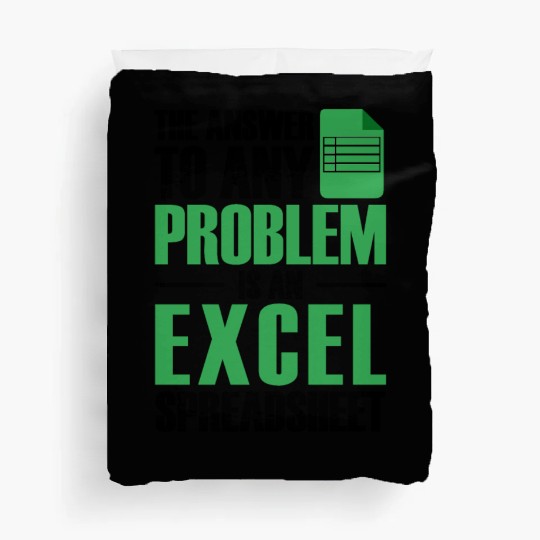 Answer To Any Problem Excel Spreadsheet Accountant Duvet Covers