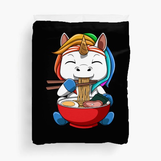 Anime Ramen Unicorn Noodle Soup Duvet Covers