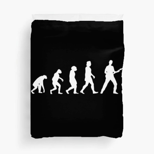 Bass Player Evolution Guitar Duvet Covers