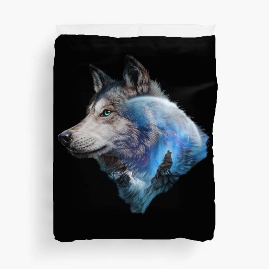 Wolf Moon Forest View Nature Duvet Covers