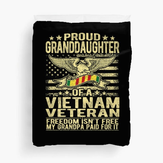 Veteran Gift-Granddaughter Of Vietnam Veteran Us F Duvet Covers