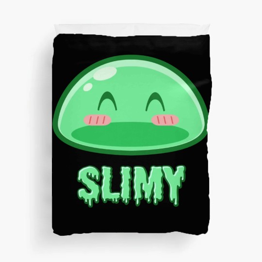 Cute Green Dungeon Slime Monster Weird Anime Duvet Covers