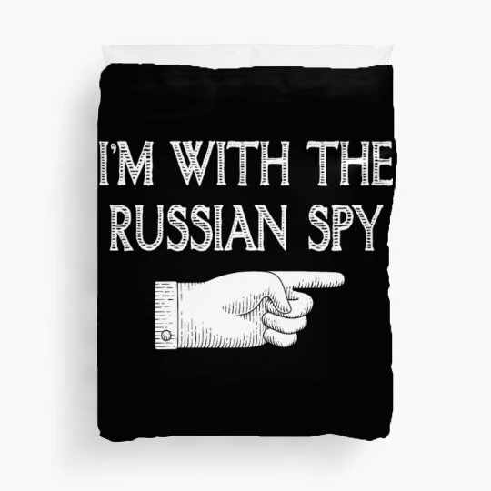 I'm With Russian spy Matching Halloween Costume Duvet Covers