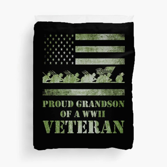 World War 2 Ii 80th Anniversary Proud Grandson Of Duvet Covers