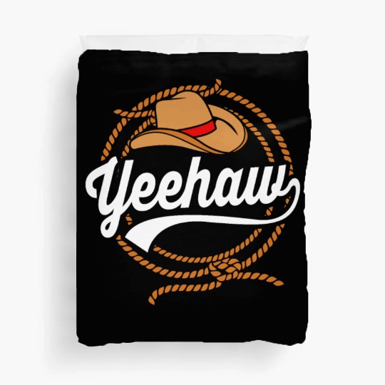 Yeehaw Cowboy Western For Men Bull Riding Rodeo Duvet Covers