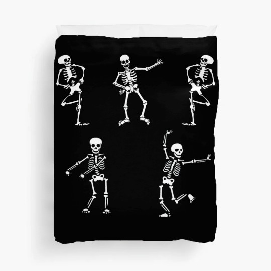 skeleton , Dancing Skeleton, Halloween , Dancing Duvet Covers