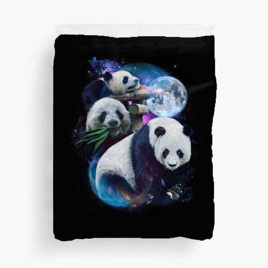 3 Moon Panda Funny Sichuan Bamboo Bear Animal Love Duvet Covers
