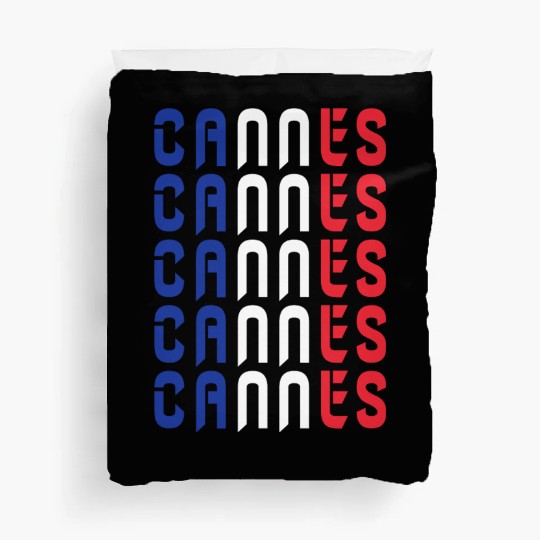 Cannes flags France design Duvet Covers