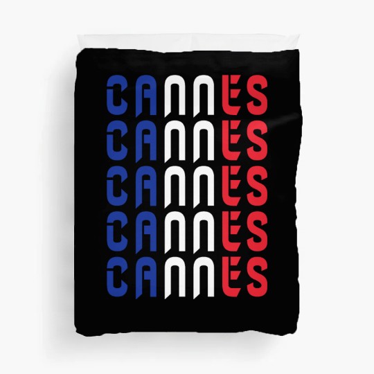 Cannes flags France design Duvet Covers