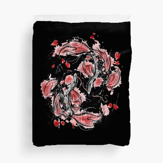 Japanese Koi Fish I Koi Carp Pond Japan Tattoo Duvet Covers
