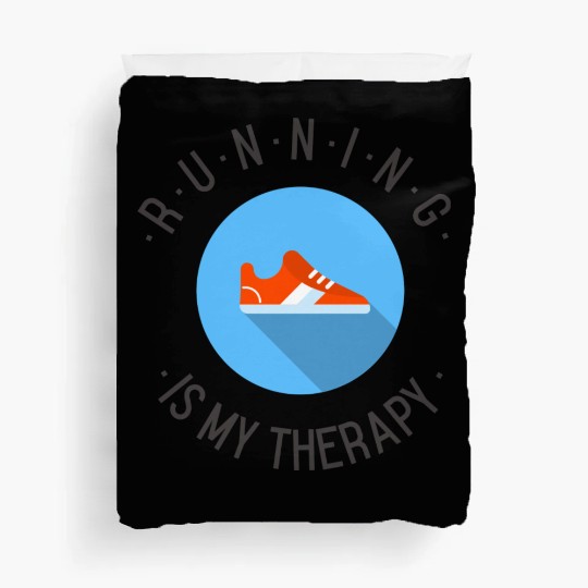 Running is my therapy Duvet Covers