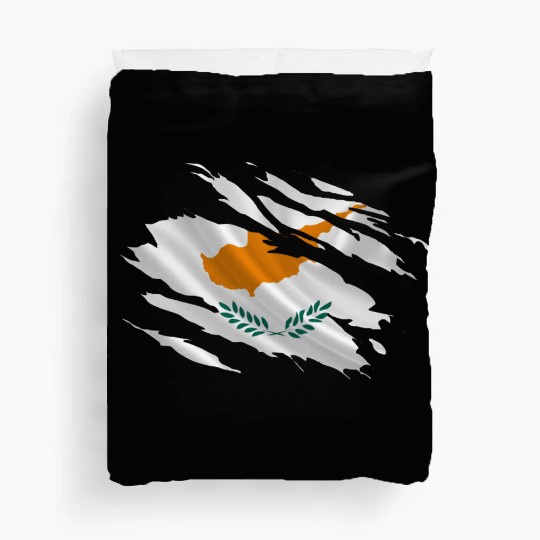 Cyprus Ripped Flag Duvet Covers
