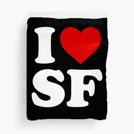 I Love Sf San Francisco Heart Duvet Covers