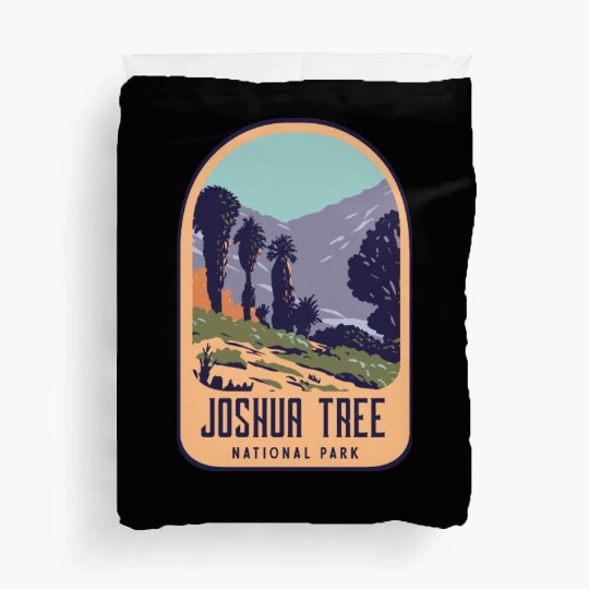 Joshua tree national park retro design Duvet Covers