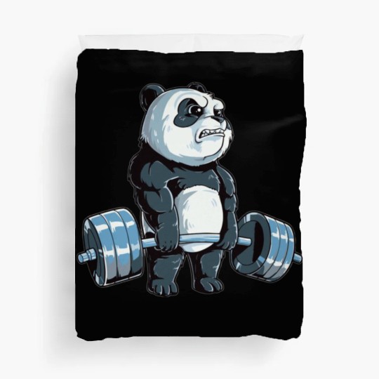Panda Working Out Duvet Covers