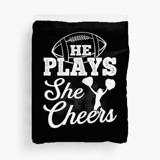 Cheer Mom Football Son Duvet Covers