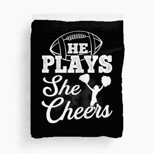 Cheer Mom Football Son Duvet Covers