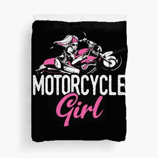 Motorcycle Girl Bike Motor Motorcycle Duvet Covers
