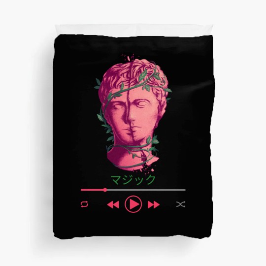 Greek Bust with Ivy Japanese Aesthetic Duvet Covers