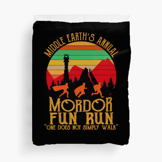 Mordor Fun Run One läuft nicht einfach Vintage Duvet Covers