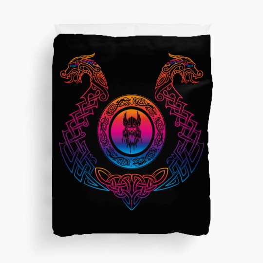 Viking Dragon Tattoo Duvet Covers