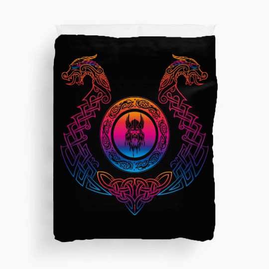 Viking Dragon Tattoo Duvet Covers