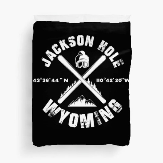 Jackson Hole Wyoming, Skiing Duvet Covers
