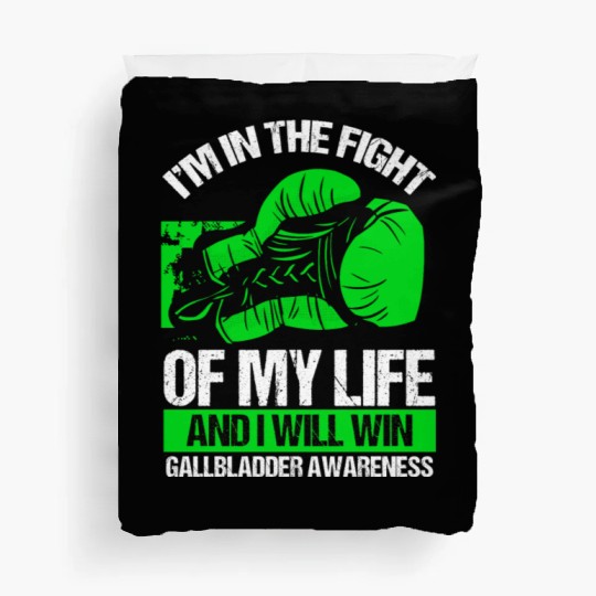 Gallbladder Awareness I will win Green Ribbon Duvet Covers