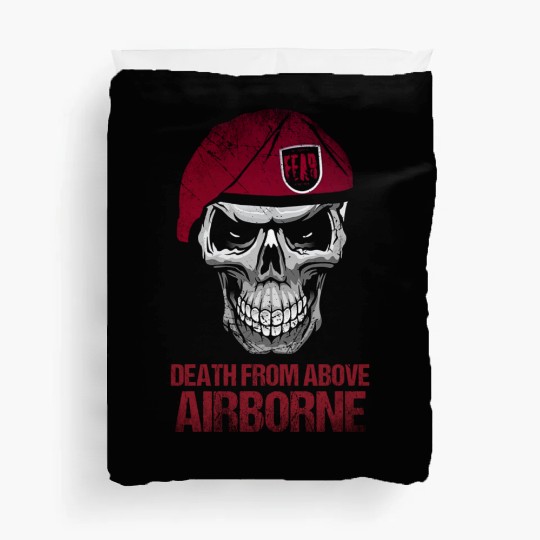 Airborne Death From Above US Army Veteran Duvet Covers