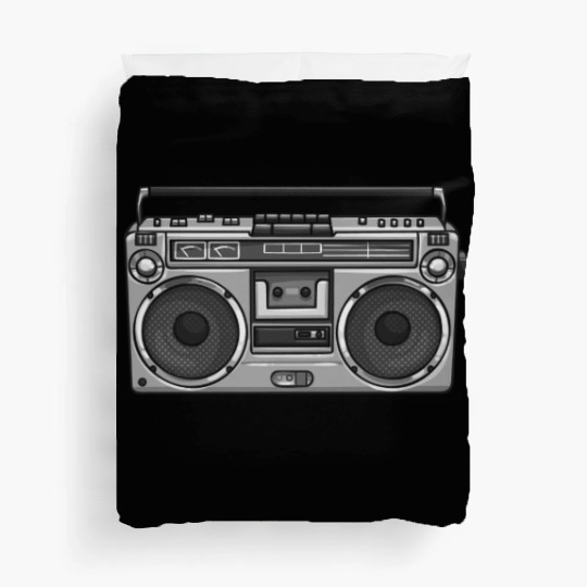 Old School Hip Hop 90s Nostalgia BoomBox Duvet Covers