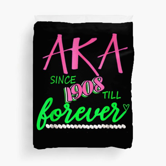 AKA Sorority Alpha Kappa Pink And Green Twenty Pea Duvet Covers