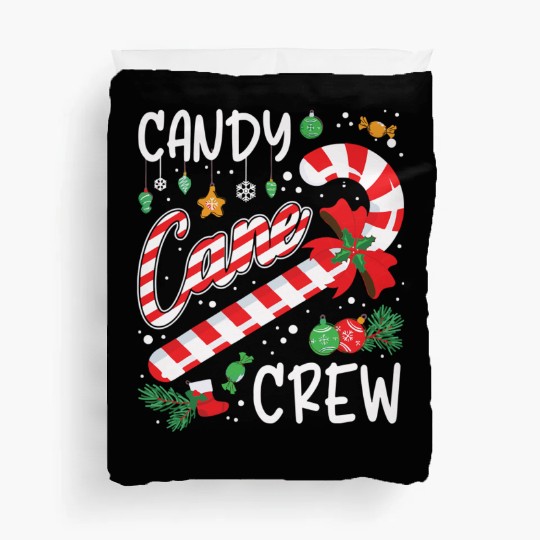 Candy Canes Crew Christmas Matching Group Xmas Duvet Covers