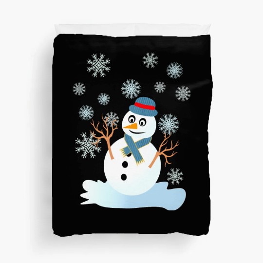 Funny snowman christmas Duvet Covers