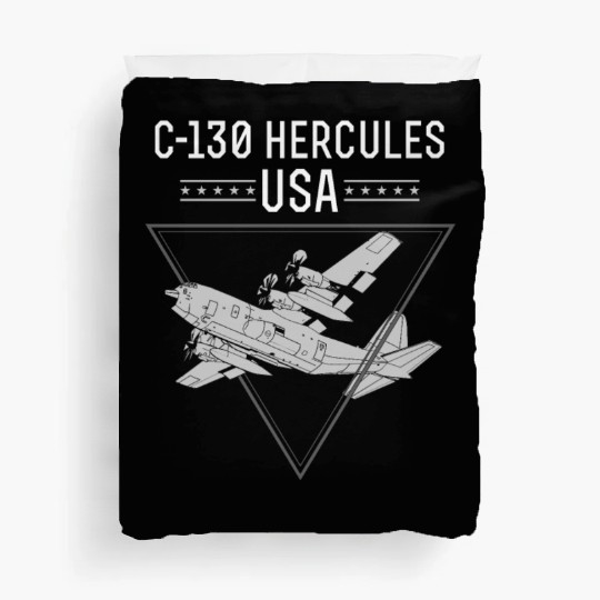 C 130 Hercules US Airborne Fighter Pilot Duvet Covers