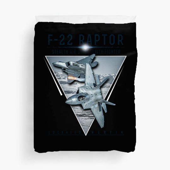 F 22 Raptor US Airborne Fighter Pilot Duvet Covers