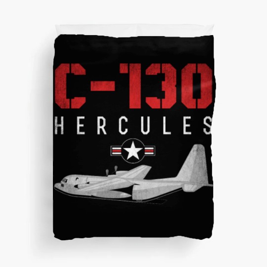 C 130 Hercules US Airborne Fighter Pilot Duvet Covers